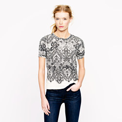 J.Crew lace print sweatshirt