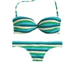 J Crew Stripe Swimsuit