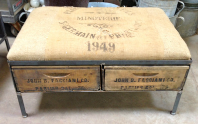 Jute Sack top Ottoman