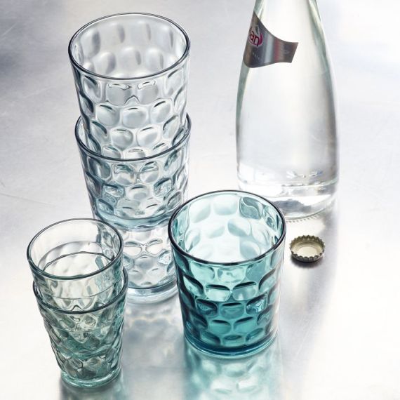 West Elm dimpled glassware